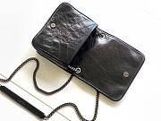 YSL Niki quilted crinkle leather crossbody bag in black 583103 19cm - 4