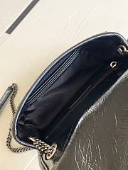 YSL Niki quilted crinkle leather crossbody bag in black 583103 19cm - 3