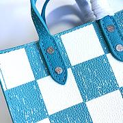 LV Sac plat XS other leathers turquoise colour N60479 16cm - 4