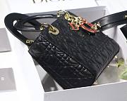 Dioramour my ABCDior lady bag black cannage lambskin with heart motif 20cm - 3