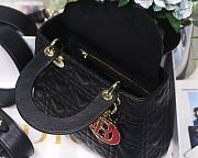 Dioramour my ABCDior lady bag black cannage lambskin with heart motif 20cm - 4