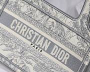 Dior Mini book tote gray dior oblique embroidery 23cm - 2