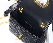 Dior Micro caro bag black supple cannage calfskin 13cm - 4