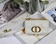 Dior Micro caro bag white supple cannage calfskin 13cm - 1