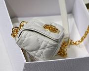 Dior Micro caro bag white supple cannage calfskin 13cm - 5