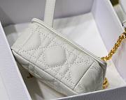 Dior Micro caro bag white supple cannage calfskin 13cm - 4