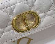 Dior Micro caro bag white supple cannage calfskin 13cm - 2