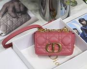 Dior Micro caro bag pink supple cannage calfskin 13cm - 1