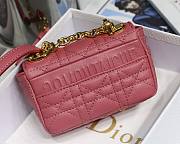 Dior Micro caro bag pink supple cannage calfskin 13cm - 4