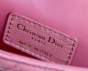 Dior Micro caro bag pink supple cannage calfskin 13cm - 2