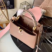 LV Capucines BB taurillon leather in beige with pink lid M99336 27cm - 6