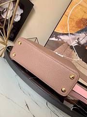 LV Capucines BB taurillon leather in beige with pink lid M99336 27cm - 3