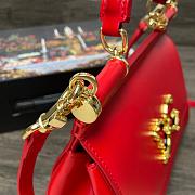 D&G Sicily bag calfskin leather in red with DG logo size 25cm - 2