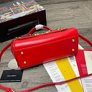 D&G Sicily bag calfskin leather in red with DG logo size 25cm - 5