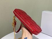 Dior Lady phone holder red patent cannage calfskin 18cm - 3