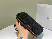 Dior Lady phone holder black patent cannage calfskin 18cm - 3