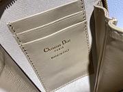 Dior Lady phone holder beige patent cannage calfskin 18cm - 5