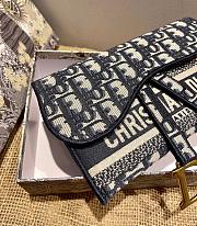 Dior Saddle slim pouch oblique embroidery 21cm - 6