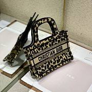 Dior mini Book tote beige multicolor mizza embroidery 24cm - 2