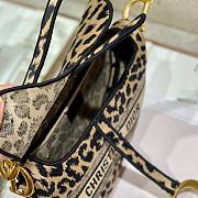 Dior Saddle bag beige multicolor mizza embroidery 25cm - 3