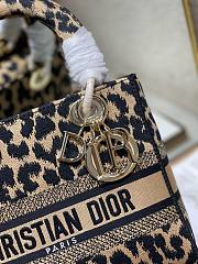 Dior medium Lady D-lite bag beige multicolor mizza embroidery 24cm - 2