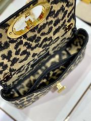 Dior small Caro bag beige multicolor mizza embroidery 20cm - 3