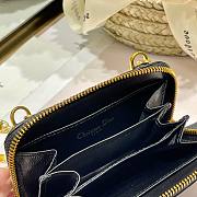 Dior Caro detachable card holder black supple cannage calfskin 12cm - 2