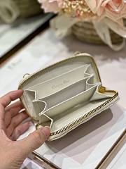 Dior Caro detachable card holder white supple cannage calfskin 12cm - 2