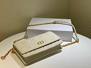 Dior Caro belt pouch with chain latte supple cannage calfskin 20cm - 3