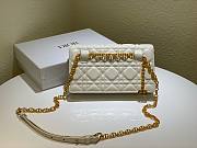 Dior Caro belt pouch with chain latte supple cannage calfskin 20cm - 5