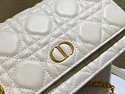 Dior Caro belt pouch with chain latte supple cannage calfskin 20cm - 6