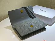 Dior Caro belt pouch with chain gray supple cannage calfskin 20cm - 2