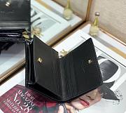 Dior mini Lady wallet black patent cannage calfskin 11cm - 6