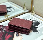 Dior mini Lady wallet plum pink patent cannage calfskin 11cm - 5