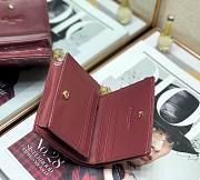 Dior mini Lady wallet plum pink patent cannage calfskin 11cm - 4