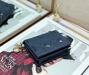Dior mini Lady wallet indigo blue patent cannage calfskin 11cm - 3