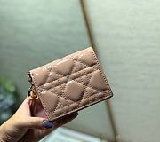 Dior mini Lady wallet nude patent cannage calfskin 11cm - 2