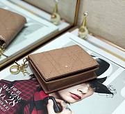 Dior mini Lady wallet nude patent cannage calfskin 11cm - 4