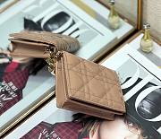 Dior mini Lady wallet nude patent cannage calfskin 11cm - 5