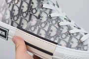 Dior B23 Hight-top sneaker white and black oblique canvas - 5