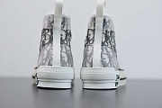 Dior B23 Hight-top sneaker white and black oblique canvas - 3