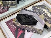 Dior Lady 5-gusset card holder black patent cannage calfskin 10.5cm - 6