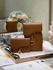 Dior Saddle multifunction pouch in brown 18.5cm - 1