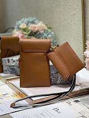 Dior Saddle multifunction pouch in brown 18.5cm - 4