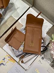 Dior Saddle multifunction pouch in brown 18.5cm - 6