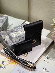 Dior Saddle multifunction pouch in black 18.5cm - 3