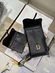 Dior Saddle multifunction pouch in black 18.5cm - 5