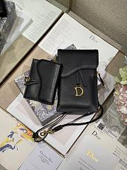 Dior Saddle multifunction pouch in black 18.5cm - 6