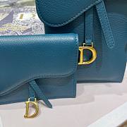 Dior Saddle multifunction pouch in indigo blue 18.5cm - 2