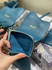 Dior Saddle multifunction pouch in indigo blue 18.5cm - 4